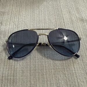 Blue Burberry Aviator Sunglasses